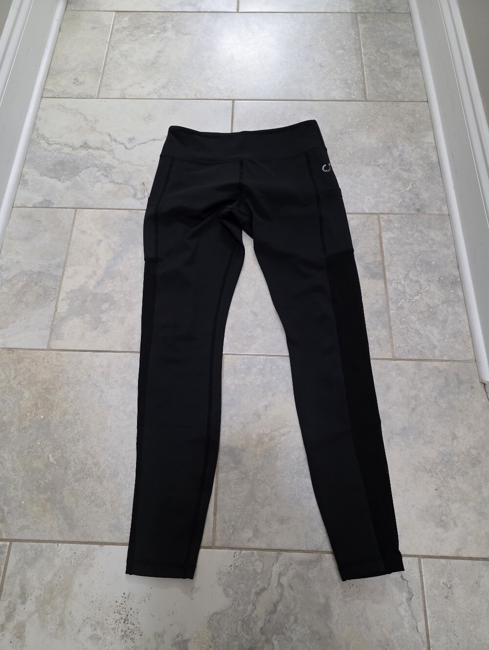 Curves N combat boots black mesh panel leggings with pockets